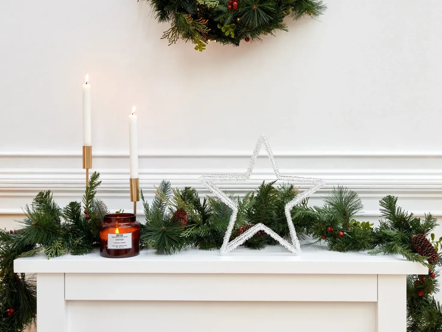 Decorazione per esterni LED SIMO Stella 31 cm Bianco