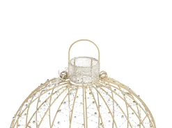 Decorazione per esterni LED GAROUR Palla di Natale 65/50/40 cm Oro