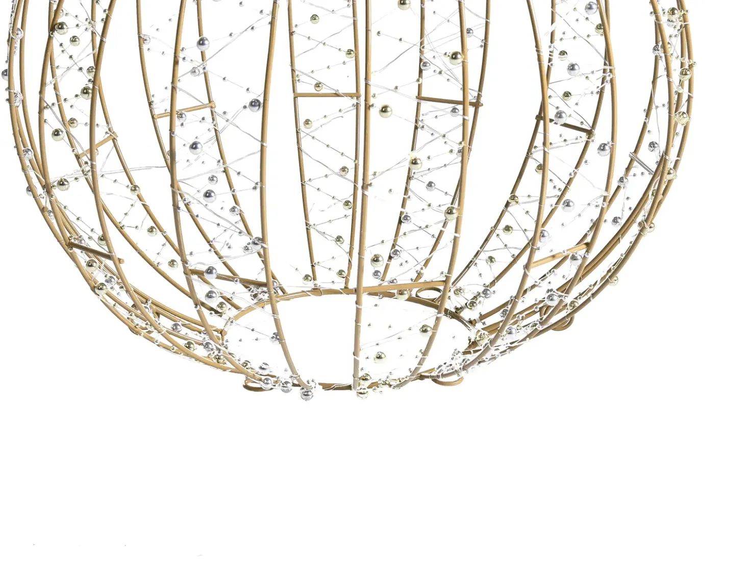 Decorazione per esterni LED GAROUR Palla di Natale 65/50/40 cm Oro