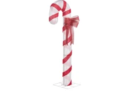 Decorazione per esterni LED ALARNI Bastoncino di zucchero 150 cm Rosso