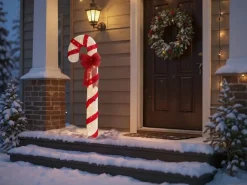 Decorazione per esterni LED ALARNI Bastoncino di zucchero 150 cm Rosso