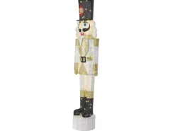 Decorazione per esterni LED STOROVAN Schiaccianoci 152 cm Bianco/Oro