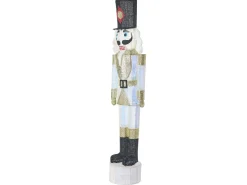Decorazione per esterni LED STOROVAN Schiaccianoci 152 cm Bianco/Oro