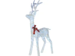 Decorazione per esterni LED MALAREN Renna 140 cm Bianco