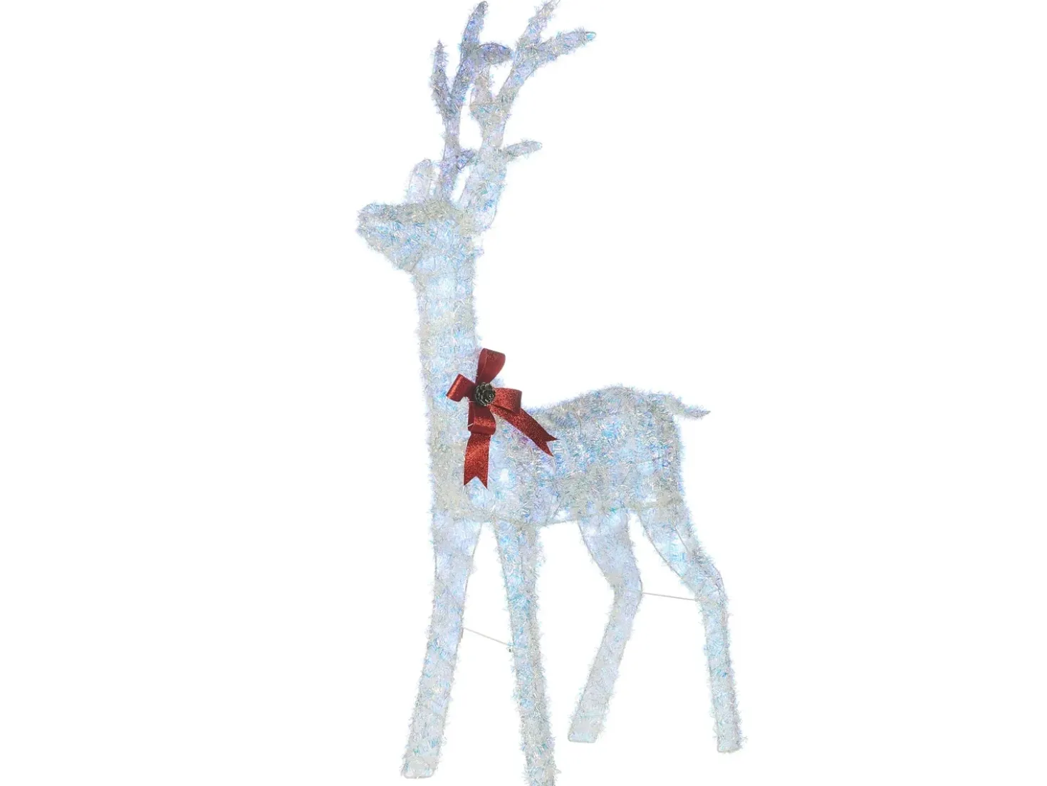 Decorazione per esterni LED MALAREN Renna 140 cm Bianco