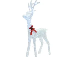 Decorazione per esterni LED MALAREN Renna 140 cm Bianco