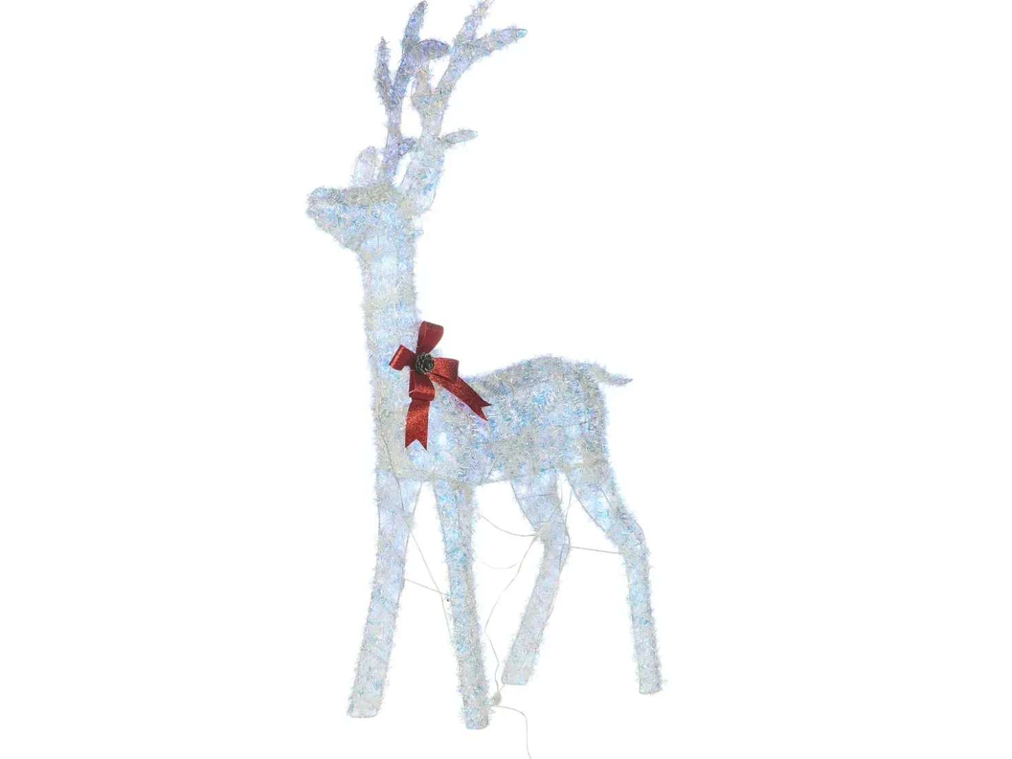 Decorazione per esterni LED MALAREN Renna 140 cm Bianco