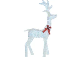 Decorazione per esterni LED MALAREN Renna 140 cm Bianco
