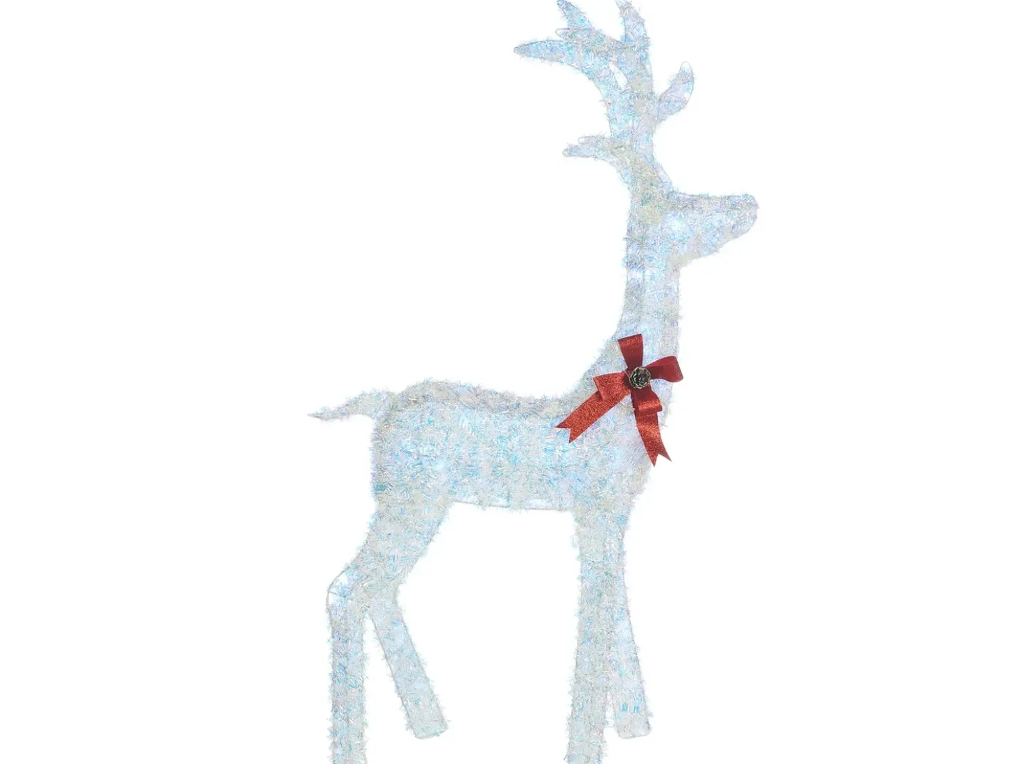 Decorazione per esterni LED MALAREN Renna 140 cm Bianco