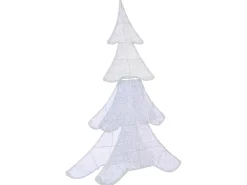 Decorazione per esterni LED EDASJON Albero di Natale 95 cm Bianco