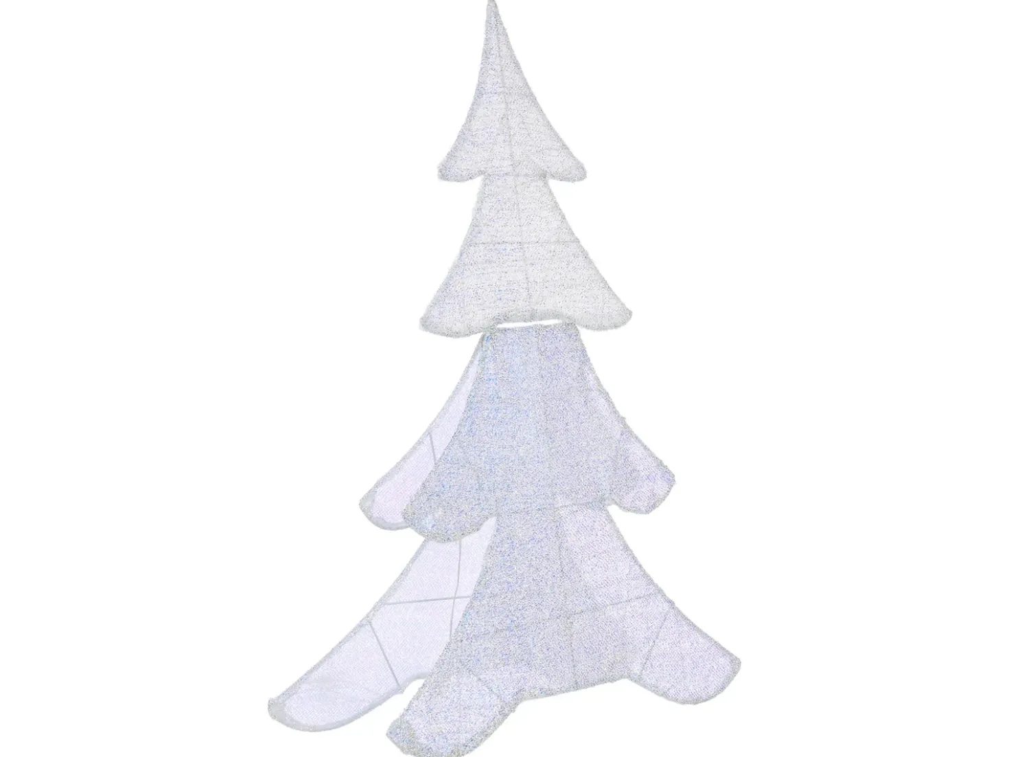 Decorazione per esterni LED EDASJON Albero di Natale 95 cm Bianco