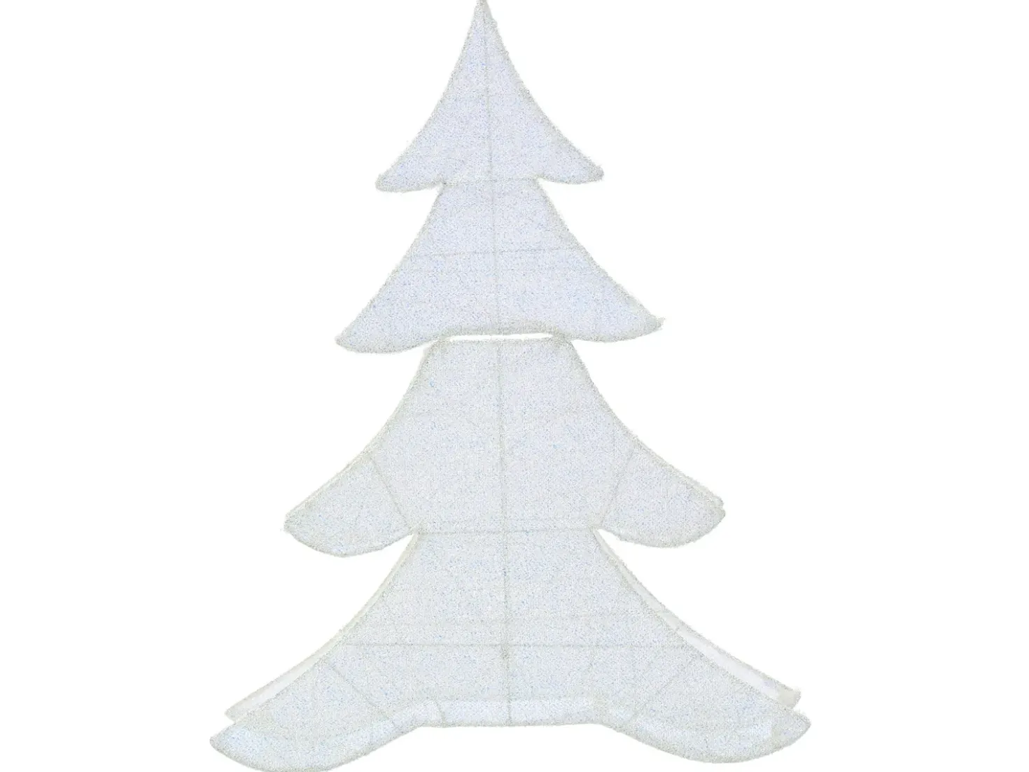 Decorazione per esterni LED EDASJON Albero di Natale 95 cm Bianco