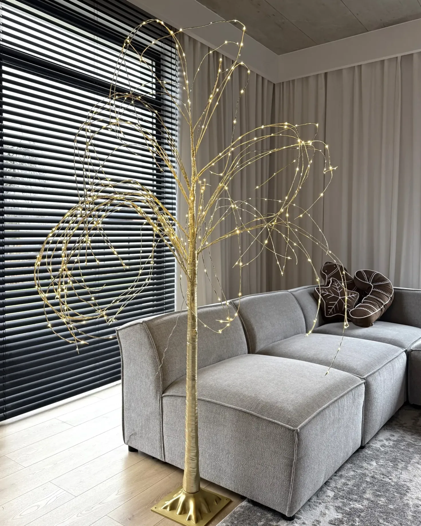 Decorazione per esterni LED BALIONI Albero 180 cm Oro