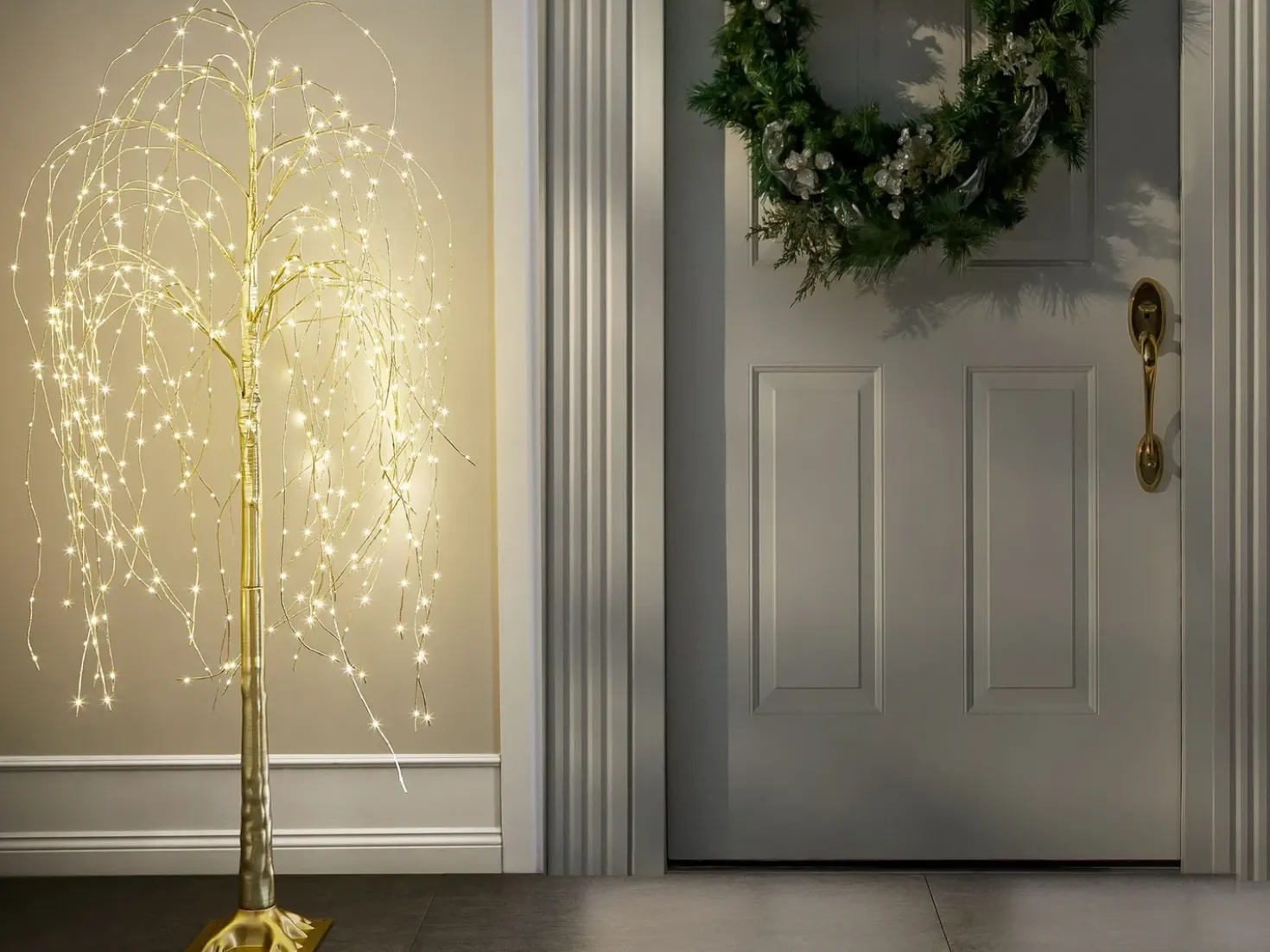 Decorazione per esterni LED BALIONI Albero 180 cm Oro