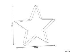 Decorazione per esterni LED MADUM Stella 50 cm Argento