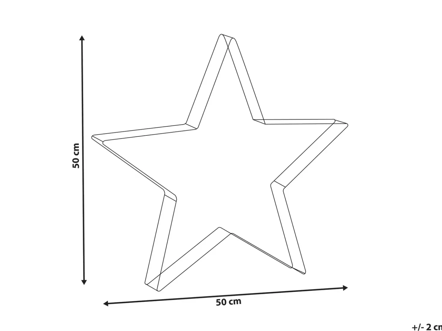 Decorazione per esterni LED MADUM Stella 50 cm Argento