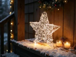 Decorazione per esterni LED MADUM Stella 50 cm Argento