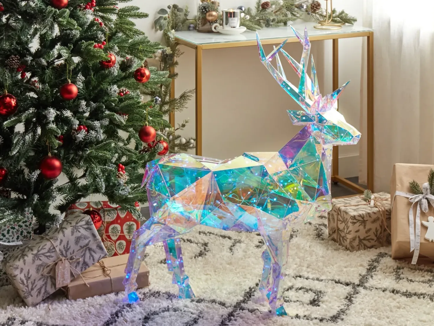 Decorazione per esterni Smart LED con App POLARIS Renna 90 cm Multicolore