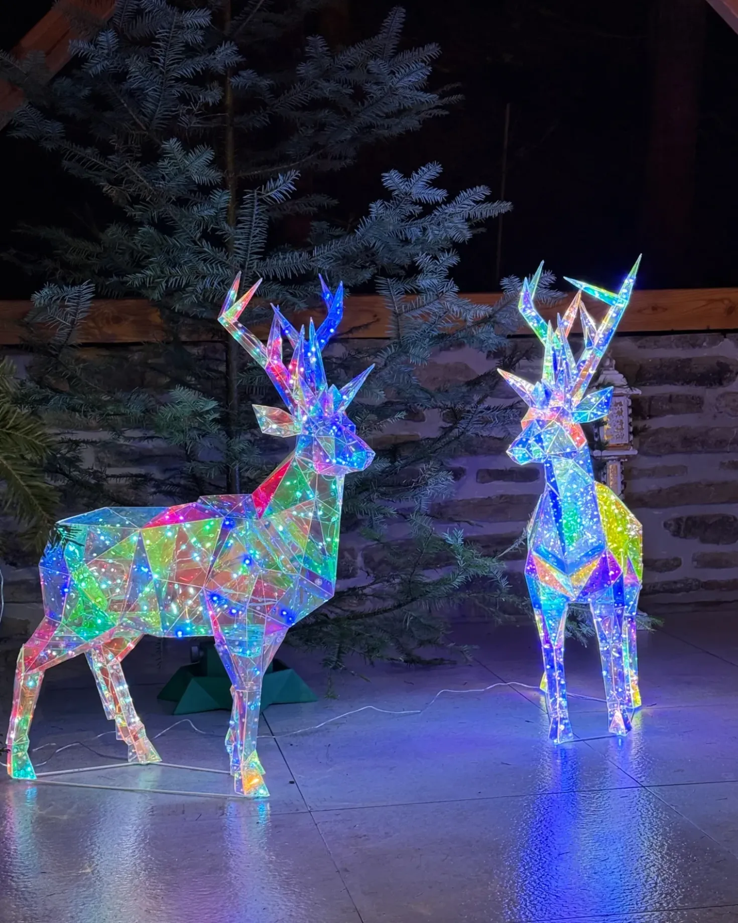 Decorazione per esterni Smart LED con App POLARIS Renna 90 cm Multicolore