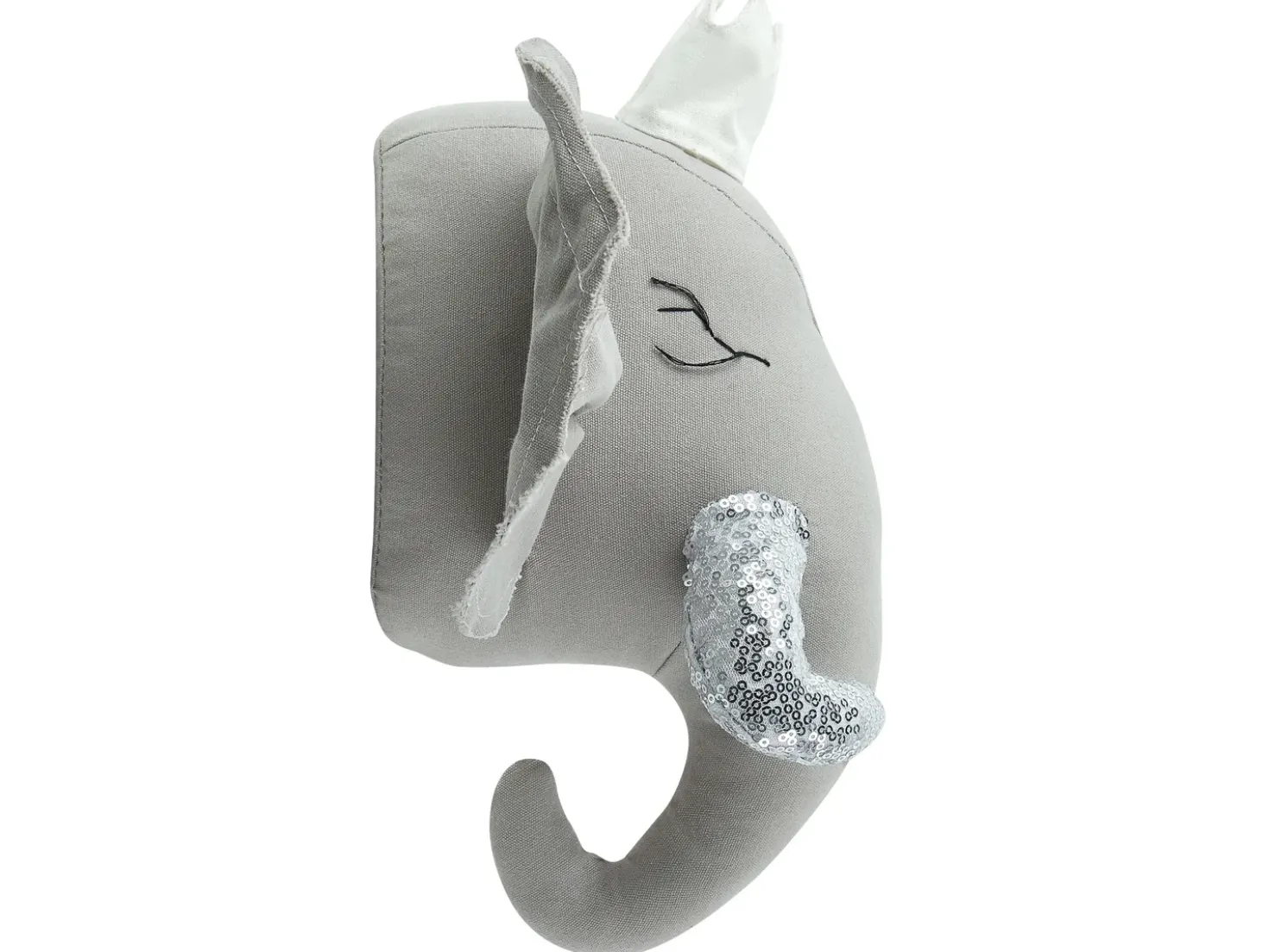 Decorazioni da Parete Cameretta Elefante TANTOR Cotone 33 cm Grigio