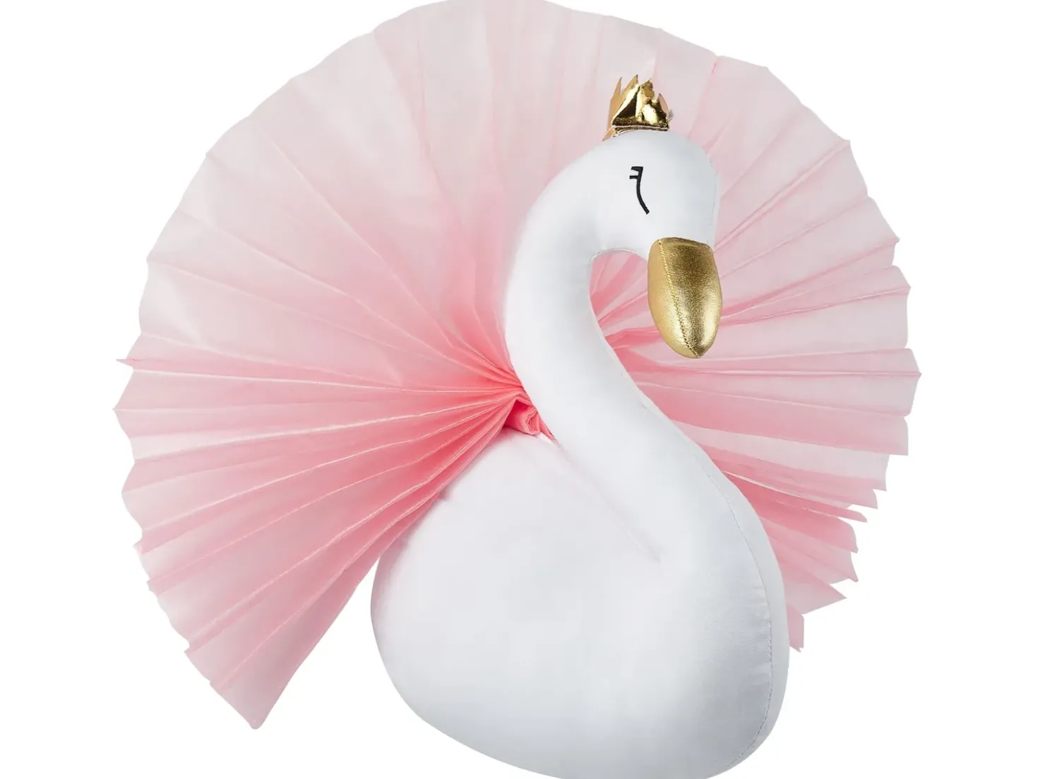 Decorazioni da Parete Cameretta Cigno ODETTA Cotone 32 cm Bianco