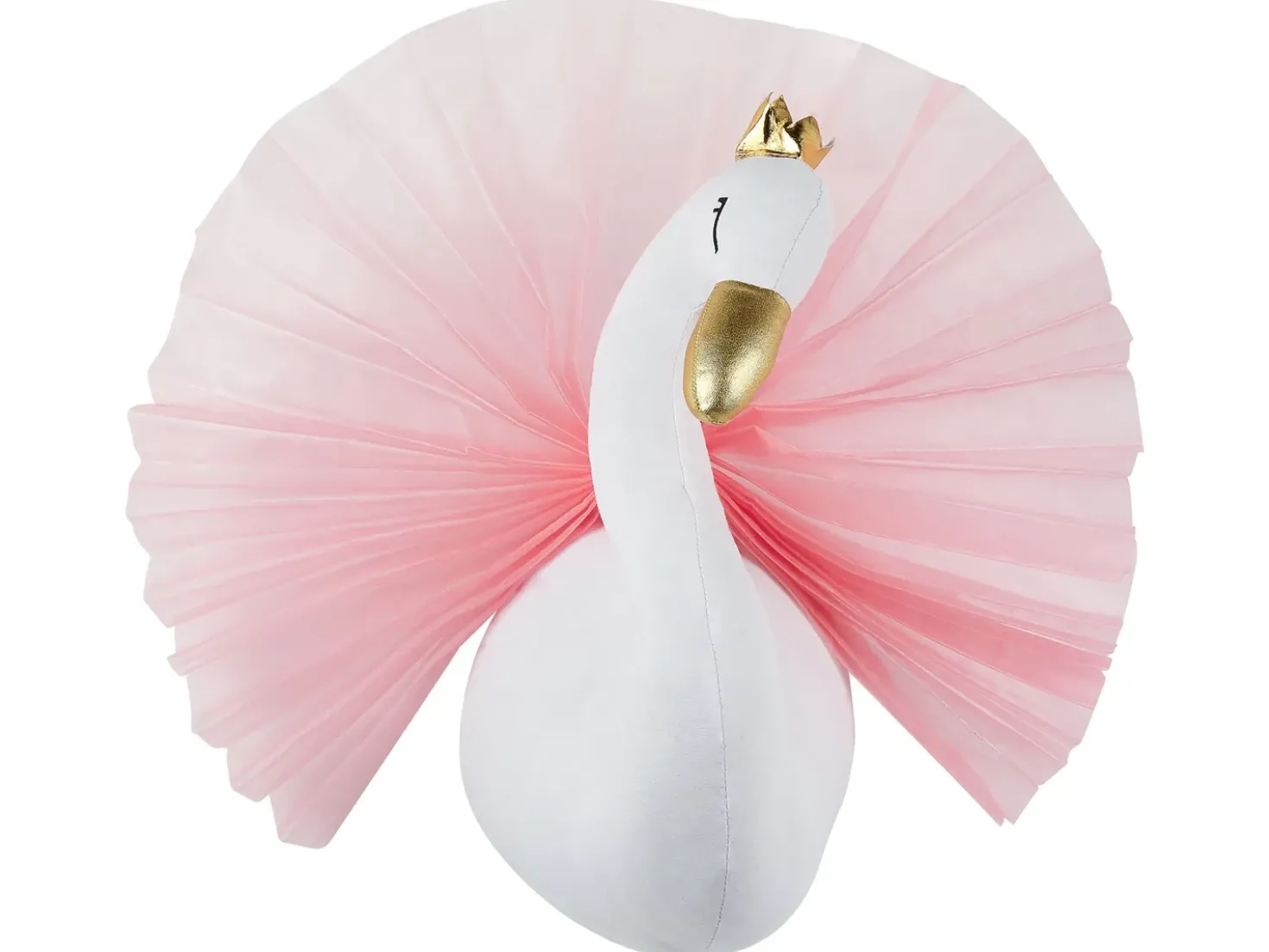 Decorazioni da Parete Cameretta Cigno ODETTA Cotone 32 cm Bianco
