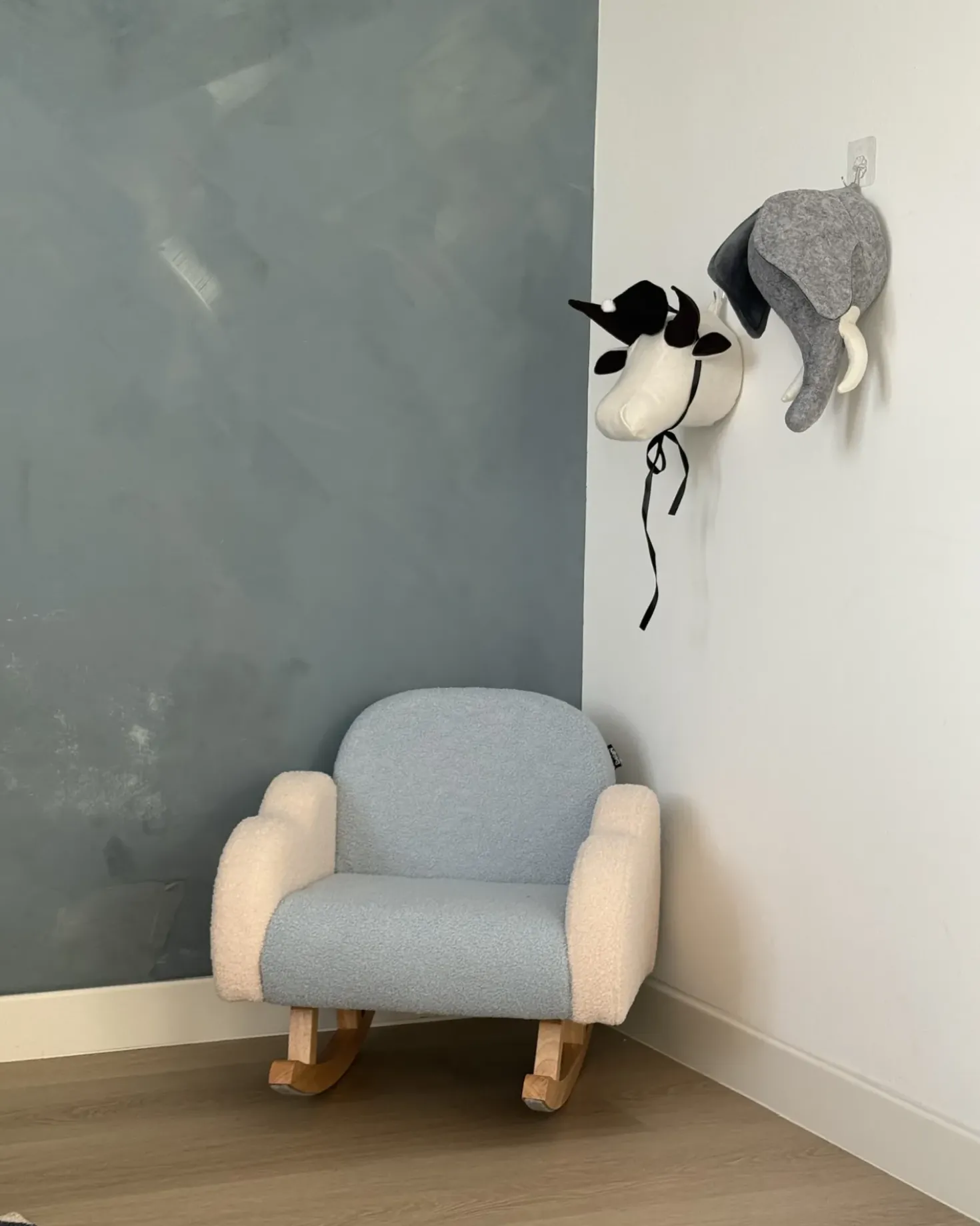 Decorazioni da Parete Cameretta Toro GEOFFREY Cotone 24 cm Bianco