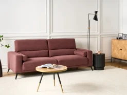 Divano 3 posti ANGE Tessuto Bordeaux