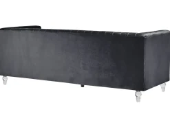 Divano 3 posti ARVIKA Velluto Nero