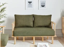 Divano 2 posti ASKER Bouclé Verde scuro