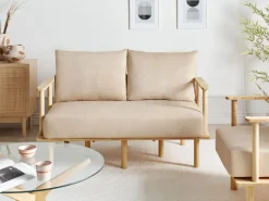 Divano 2 posti ASKER Tessuto Beige sabbia