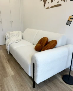 Divano 3 posti ASKIM Bouclé Bianco
