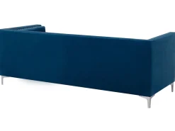 Divano 3 posti AVALDSENES Velluto Blu marino