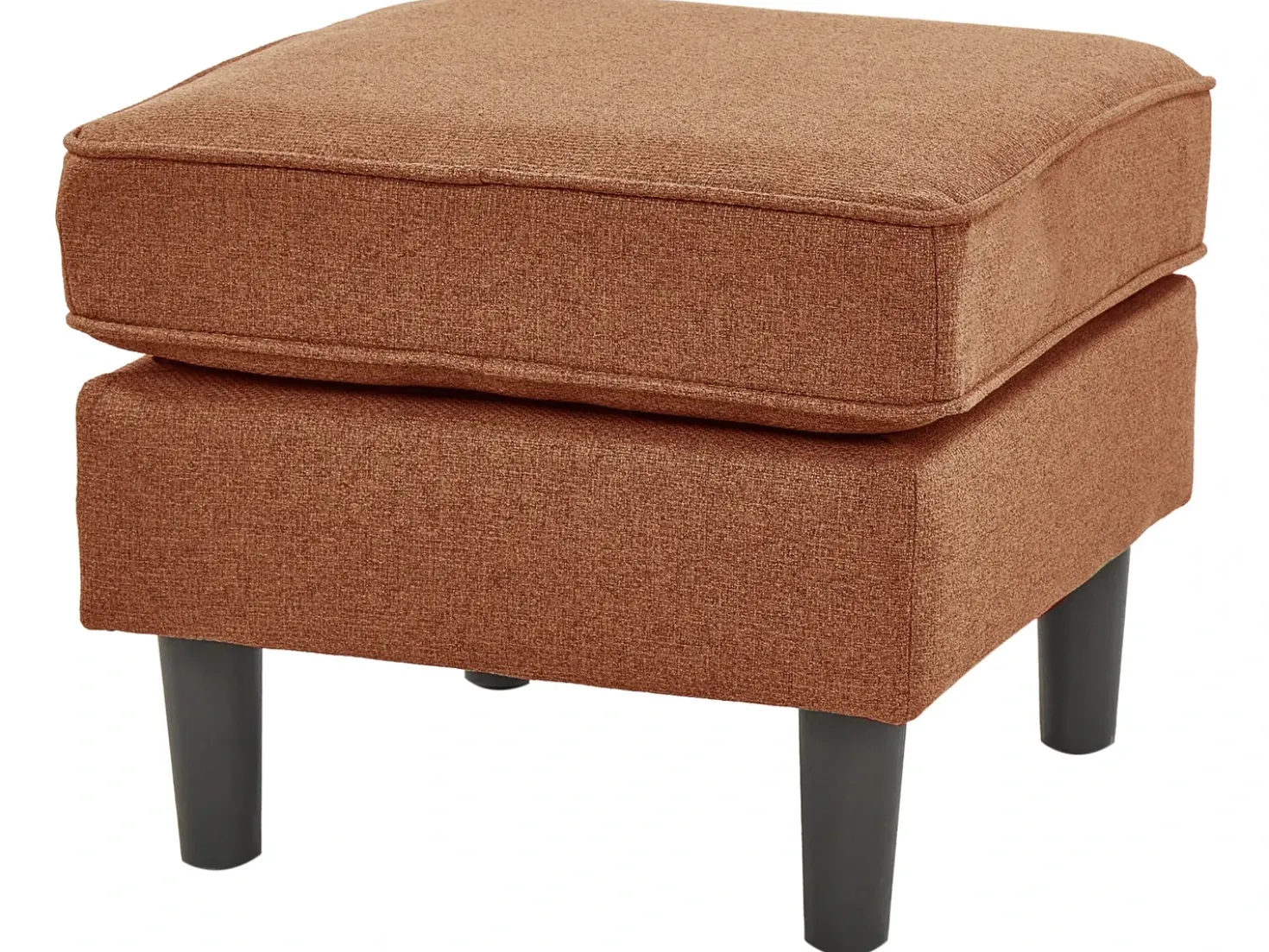 Divano 3 posti AVESTA Tessuto Marrone dorato con ottomana