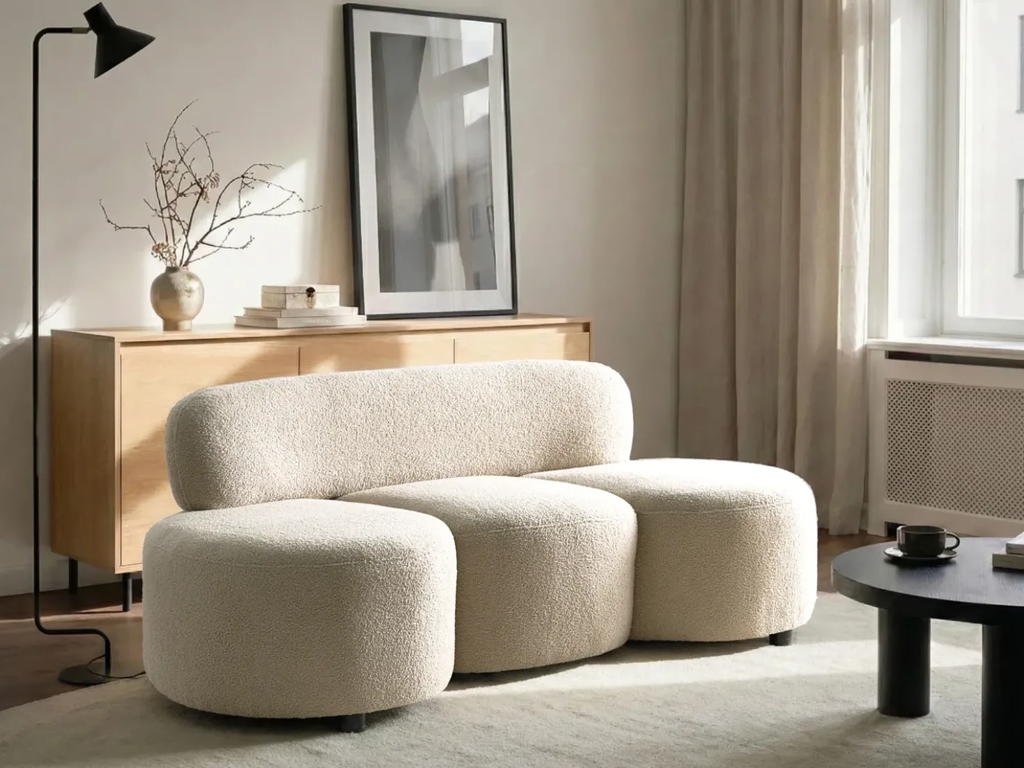 Divano 3 posti BLAVAND Bouclé Beige