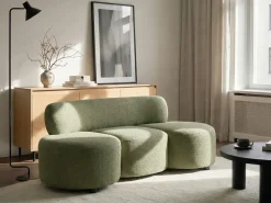 Divano 3 posti BLAVAND Tessuto Verde oliva
