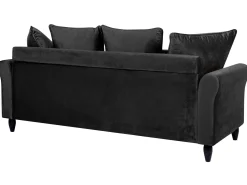Divano 3 posti BORNHOLM Velluto Nero