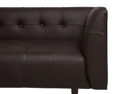 Divano 3 posti BYSKE Pelle naturale Marrone scuro