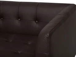 Divano 3 posti BYSKE Pelle naturale Marrone scuro