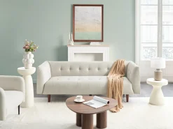 Divano 3 posti BYSKE Tessuto Beige chiaro