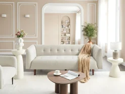 Divano 3 posti BYSKE Tessuto Beige chiaro