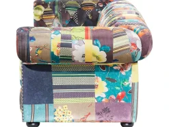 Divano 3 posti CHESTERFIELD Tessuto Verde chiaro