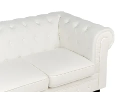 Divano 3 posti CHESTERFIELD Tessuto Bianco sporco
