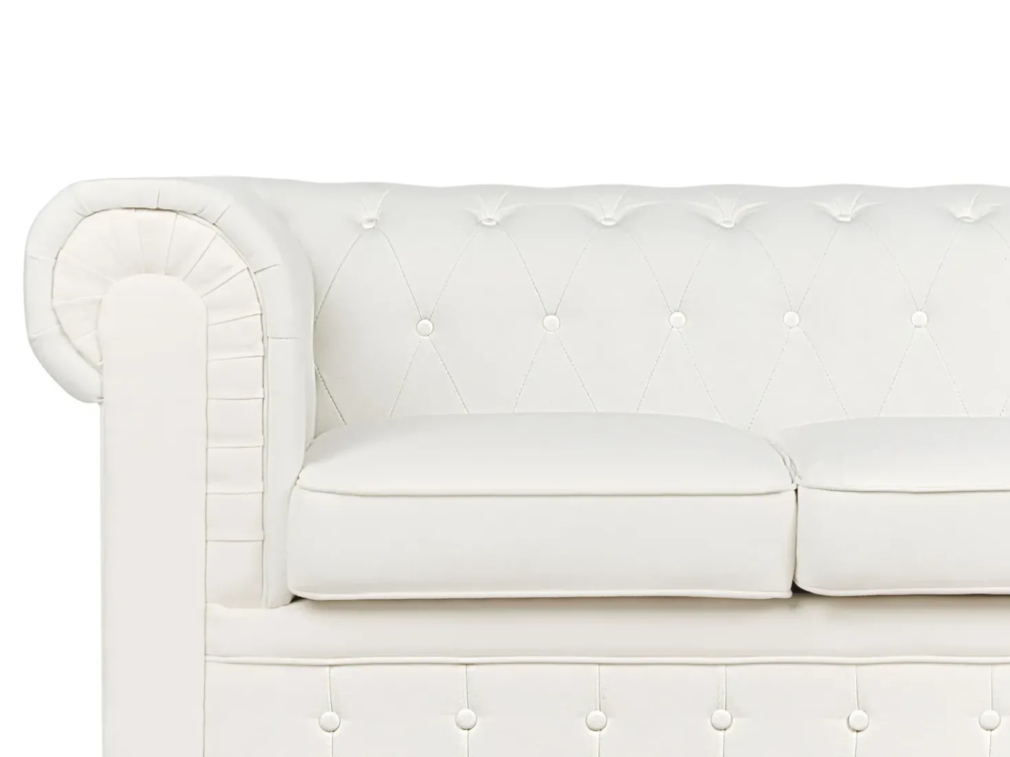Divano 3 posti CHESTERFIELD Tessuto Bianco sporco