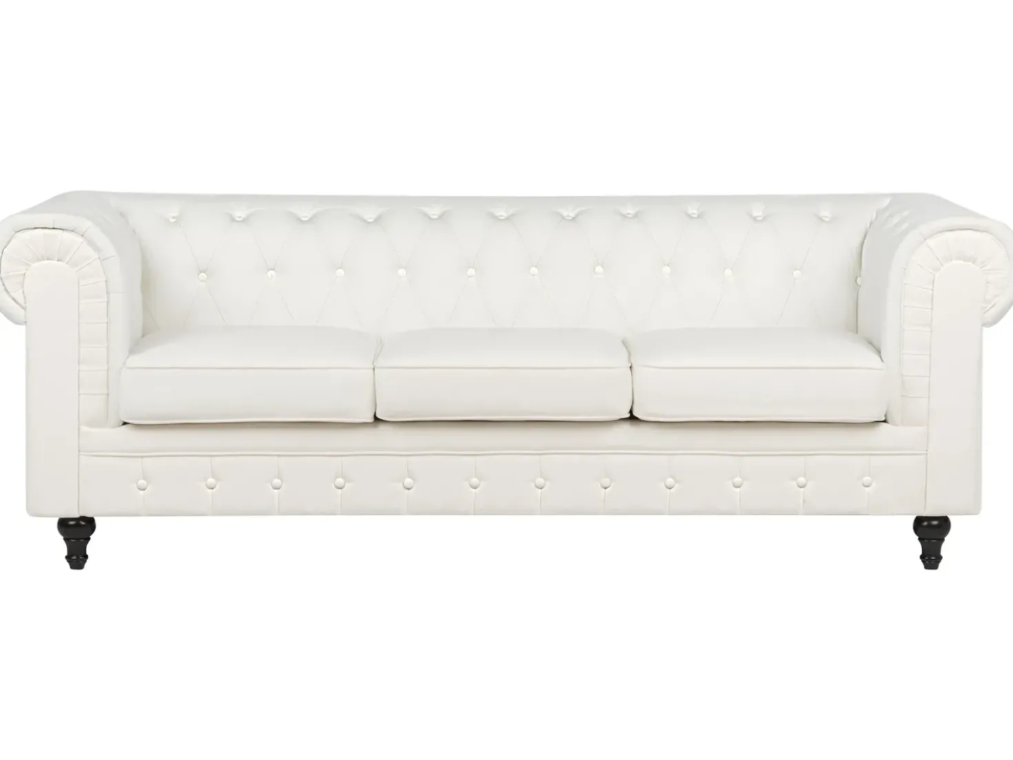 Divano 3 posti CHESTERFIELD Tessuto Bianco sporco