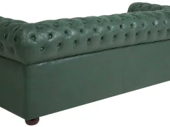 Divano 3 posti CHESTERFIELD Pelle sintetica Verde