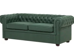 Divano 3 posti CHESTERFIELD Pelle sintetica Verde