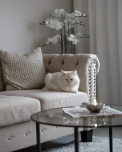 Divano 3 posti CHESTERFIELD Tessuto Beige
