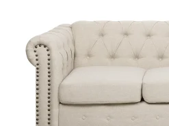 Divano 3 posti CHESTERFIELD Tessuto Beige