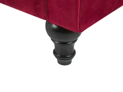Divano 3 posti CHESTERFIELD Velluto Rosso scuro